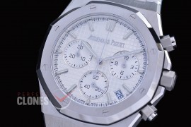 AP26240-011 DDF Royal Oak Chronograph 26240 SS/SS White DD-4401, 1-1 Replication 