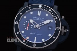0 0 0 0 0 PN1466AA01 XF/VSF Pam 1466 AA Series QuarantQuattro Luna Rosa Ti Ceramitech Luminor Submersible SS/NY Black VS P900