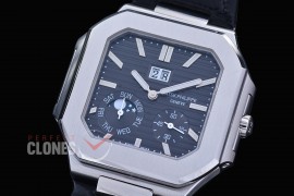 PP-5822-102 3KF Cubitus 5822 Grand Date/Day/Moon Phase SS/LE Black Asian Clone Calibre 240 PS CI J LU 