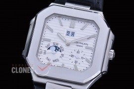 PP-5822-101 3KF Cubitus 5822 Grand Date/Day/Moon Phase SS/LE White Asian Clone Calibre 240 PS CI J LU 