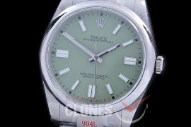 RLOY-41-029S GMF 904 Steel Osyter Perpetual 41mm 134300 SS/SS Pistachio Green Sticks VR 3230 