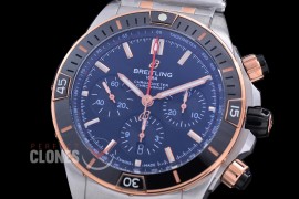 BLSCB01-44-111 TF Super Chronomat 44 Chrono SS/RG Black Sticks A-7750 28800
