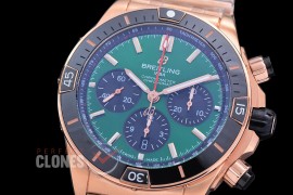 BLSCB01-44-125 TF Super Chronomat 44 Chrono RG/RG Green Sticks A-7750 28800