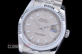 0 0 0 0 0 0 0 0 R36DJS-3135-100 BP Datejust 36 126234 SS/SS Fluted/Jubilee Silver Sticks VR 3135