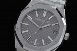0 0 0 0 0 AP15510-093 TOP-F AP15510ST Royal Oak Automatic SS/SS Grey Asian Clone DD Calibre 4302 28800bph