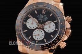 RLDFR-126525-011 QF 904L Steel Le Mans Daytona 126525LN RG/CER/RG Black Sticks 4132 Superclone - 72 Hours Power Reserve Movement - Free Sprung Movement