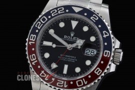 0 0 0 0 0 0 0 0 0 0 0 RLGS00723 QF 904L Steel GMT 126710BLRO Pepsi SS/SS Oyster Black DD 3285 CHS Free Sprung 