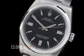 0 0 0 0 0 0 RLOY-36-002 QF 904 Steel Osyter Perpetual 36mm 126000 SS/SS Black Sticks Asian Clone DD 3230 72 Hours Power Reserve - Free Sprung Movement 