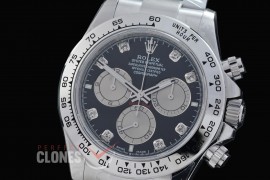 0 0 0 0 0 0 0 RLDS-126509-022 UFO-F 904L Steel Daytona 126506 SS/SS Black Diamonds 4131 1-1 Free Sprung Balance Superclone - 72 Hours Power Reserve Movement 