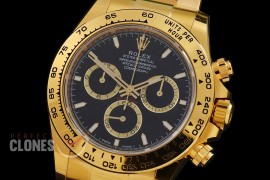0 0 0 0 0 0 RLDF-126508-072W BTF 904L Steel Daytona 126508 YG/YG Black Sticks 4131 Superclone - 72 Hours Power Reserve Movement / Extra Weighted 222g