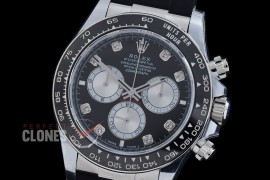 RLDS-126519-082RW BTF 904L Steel Daytona 126519 SS/RU Black Diamonds 4131 Superclone - 72 Hours Power Reserve Movement / Extra Weighted 162g