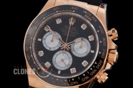 RLDFR-126515-082RW BTF 904L Steel Daytona 126515 RG/RU Black Diamonds 4131 Superclone - 72 Hours Power Reserve Movement / Extra Weighted 162g