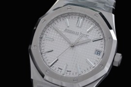 0 0 0 0 0 AP15510-091 TOP-F AP15510ST Royal Oak Automatic SS/SS White Asian Clone DD Calibre 4302 28800bph