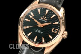OMAT385-132 Aqua Terra Ladies RG/LE Black Stk A-2824