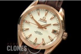 OMAT385-131 Aqua Terra Ladies RG/LE White Stk A-2824