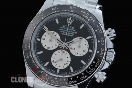 RLDS-126529-011 QF 904L Steel Le Mans Daytona 126529LN SS/CER/SS Black Sticks 4132 Superclone - 72 Hours Power Reserve Movement - Free Sprung Movement