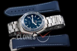 OMCPO45-104 Seamaster Planet Ocean 45mm Blue TI/TI A-2824/8500 Free Rubber Strap !