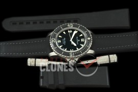 0 BP00008N ZF 50 Fathoms SS/NY Black Asian 2824 Mod to Original Calibre Bridges - Free Rubber Strap with Toolkit 