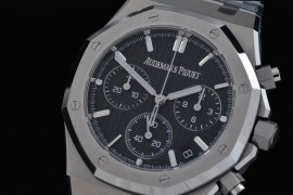 AP26240-032 TOP-F Royal Oak Chronograph 26240 SS/SS Black DD-4401, 1-1 Replication 