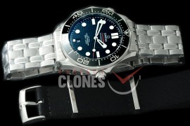 0 OM300M-031S 2018 Basel Seamaster Diver 300M SS/SS Black Asian 2824 Mod 8800 Free Nato Strap 