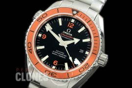0 OMCPO45-032 XF Seamaster Planet Ocean 45mm Black-Orange SS/SS VS 8500 Superclone Free Rubber Strap !