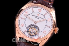 0 0 0 VC-56-026 Fiftysix Tourbillon RG/LE White Asian Seagull Flying Tourbillon 