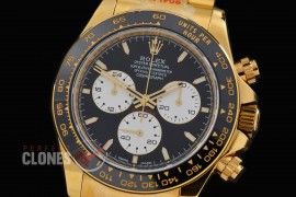RLDF-126528-011 QF 904L Steel Le Mans Daytona 126528LN YG/CER/YG Black Sticks 4132 Superclone - 72 Hours Power Reserve Movement - Free Sprung Movement