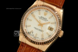 RDJMF10101 LE White Dial Stick Markers Swiss Eta 2836-2