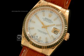 RDJMF10104 LE MOP White Dial Stick Markers Swiss Eta 2836-2