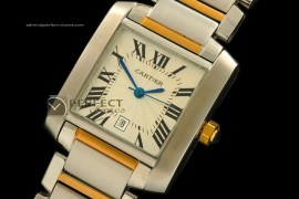 CART10015 Tank Franchine TT Men, Sapphire Crystal/Swiss Eta 2671