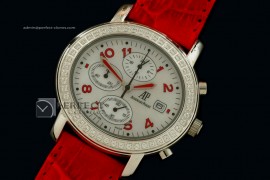 AP10081 Maserati 90th Anni SS White/Red Japanese Chronograph Qtz