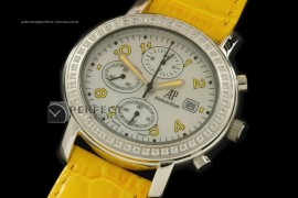 AP10082 Maserati 90th Anni SS White/Yellow Japanese Chronograph