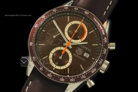 TG10057 Carrera Automatic Chronograph SS/LE Brown A-77528800bp