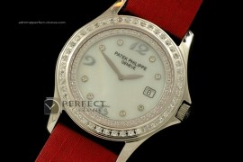 PP0102Ladies Calastrava 4096 SS MOP White Swiss Quartz