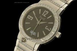 PI10015 Polo Mens SS/Diamonds Grey Swiss Eta 2824-2