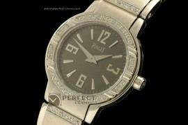 PI10016 Polo Ladies SS/Diamonds Grey Swiss Eta Quartz