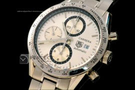 TG10058 Carrera Automatic Chronograph SS White A-77528800bph