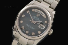 RLDDS02028 SS Osyter President MOP Grey Diamonds Swiss Eta 2836