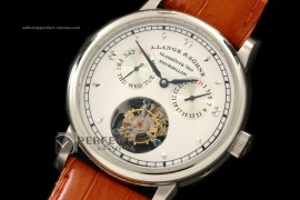 AL10014 Langematik Calender / Tourbillon SS White