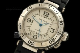 CARPS10023 Pasha 40.5mm Seatimer SS White Swiss Eta 2836-2