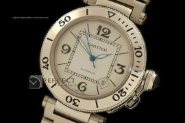 CARPS10025 Pasha 40.5mm Seatimer SS White Swiss Eta 2836-2