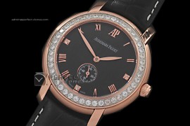 AP10006 Jules Audemars Classic Diam Bez RG Black Asia Manual HW