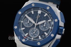 0 0 0 0 0 0 AP26420-016 DDF Royal Oak Offshore Chronograph SS/CER/RU Blue Asian Clone Calibre 4401 