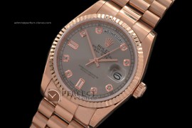 RLDDR10006 RG President Grey Dial Diamond Markers Swiss Eta 2836