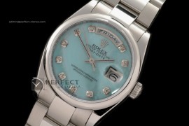 RLDDS02030 SS Osyter President MOP L-Blue Diamonds Swiss Eta 283