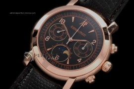 AP10012 Jules Audemars Moon Phase Chrono RG Black Manual Chronos