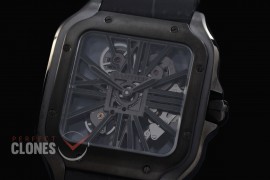 0 0 0 0 0 0 CAR-SAN-009S RF Santos de Cartier Skeleton 39mm Men PVD/LE Skeleton Customized 9612MC