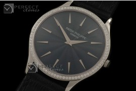 PP02013 Calastrava 5127 Diamonds SS/LE Black Swiss Quartz