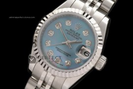 RDJLS10033 SS Jub MOP Blue Diamonds Swiss Eta 2671-2