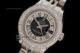 RDJLS01085 SS Jub Diam Bez /Diam Blk Centre Roman Dial Eta 2671